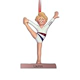 Personalized Gymnastics Ornament for Girl 2023 - Gifts for Gymnasts, Gymnastics Christmas Ornament, Gymnast Ornament, Gymnastics Gifts, Gymnast Gifts - Blonde Gymnast Girl - Free Customization