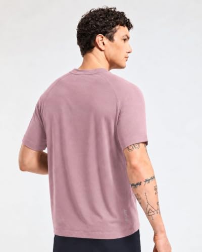Image of Wellbi Bamboo Performance T-Shirt for Men | Raglan Sleeve Gym Training Sportswear | Quick Dry Moisture Wicking Anti-Bacterial | Ultra-Soft Breathable Eco-Friendly Activewear