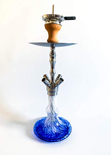 Orient Supply Premium Shisha Edelstahl 55 cm - Wasserpfeife mit Kaminkopf 4 Anschlüsse 18/8 Schliff inkl. 4 Adapter… – Bild 3