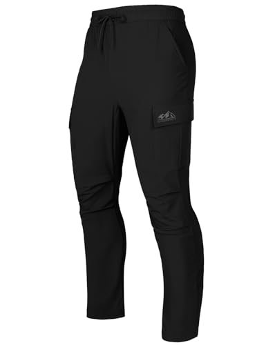 GEMYSE Men's Track Pants Lightweight Quick Dry Travel Fishing Joggers Running Workout Active Athletic Hiking Pants