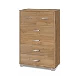 mondo viro mobile 4+2 cassetti con piedini in legno dublino cm 70x41 112h (noce stelvio/noce stelvio)