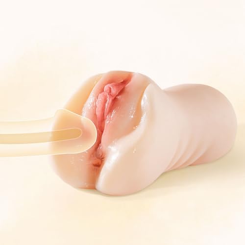 Fx7h- Real Tight Male Silicone Material Handheld Productss for Men Skin Tone Dual Channel 6.49-Inch 2 in 1 Male Game Prop Enjoy Traveling on the Road at Any Time