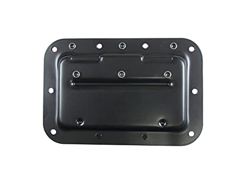 Reliable Hardware Company RH-0511BK-A Medium Spring Loaded Recessed Handle, 10 Hole, Black