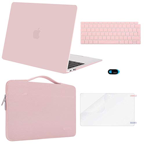 MOSISO Funda Dura Compatible con 2019 2018 MacBook Air 13 A1932 Retina, Plástico Carcasa Rígida & Funda Protectora & Protector de Pantalla &...