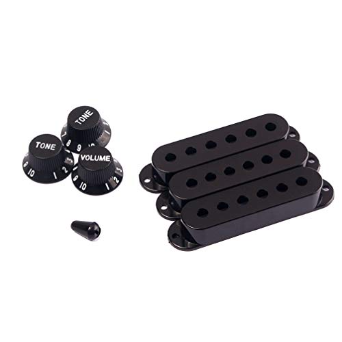 EXCEART Capa para captador de guitarra ST 6 furos Single Coil Switch Tip Holder 2 tons 1 conjunto de