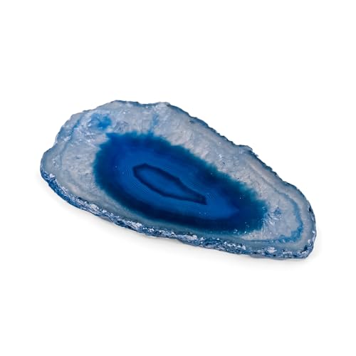 Bivea | Pierre Agate naturelle et teintée qualité Extra | Taille : Bleu | Lithothérapie et chakras