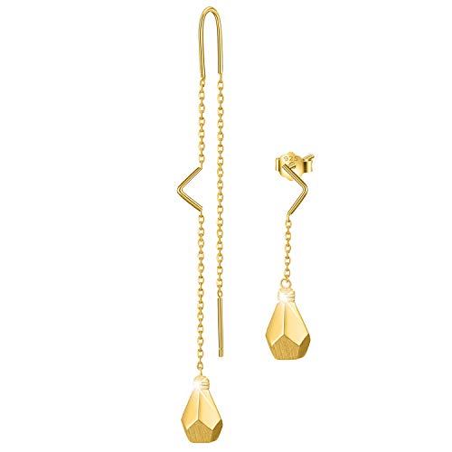 Lotus Fun S925 Pendientes de Gota de Plata de Ley Estilo Minimalista Bombilla Colgante Pendientes para Mujeres y ni?as, Hecho a Mano joyeru00a8u00aaa u00a8u00b2nica