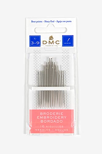 DMC 1765-3/9 Embroidery Hand Needles, 15-Pack, Size 3/9