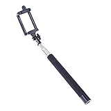 Compatible con Android e iOs Palo Selfie Universal con Bluetooth, Soporte de Teléfono Móvil para Autorretratos, Negro