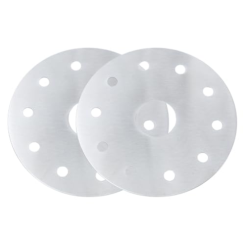 SHINEOFI Adaptador de Disco Difusor de Calor para Vitrocerámica y Cocina de Inducción 2 Piezas de 123 CM Placa Conductora de Aluminio Inoxidable Accesorio para Estufa de Gas y