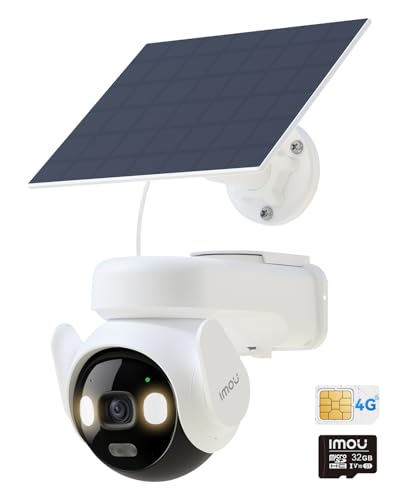 Imou Telecamera Esterno 4G/Wi-Fi con Pannello Solare, F1.0 Visione Notturna