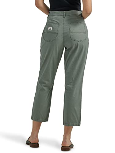 Lee Women's Ultra Lux High Rise Seamed Crop Capri Pant, Fort Green #TOP2