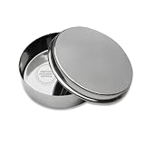 MT MEDITOOLS Petri Dish Stainless Steel 100x20mm with Lid, Pack of 6, Non-Rusting, Scientific, Lab, Petri Dishes for Lab Science Experiment, Lab Analysis Equipment, Metal, Research, Premium