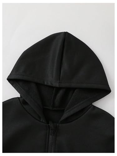 Floerns Boy's Cross Print Hooded Sweatshirts Zip Up Long Sleeve Grunge Jacket with Pocket3