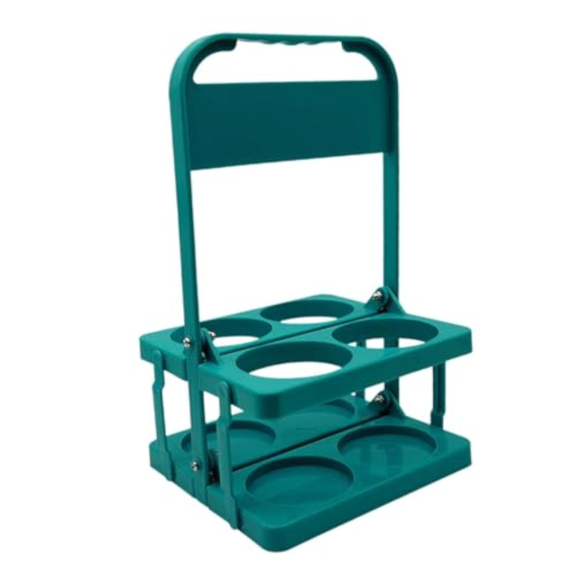 Portable Folding Water Bottle Carrier Basket, Green
