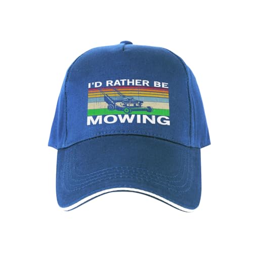 Women's Sandwich Baseball Cap,I'd Rather Be Mowing Lawn Mowing Trucker Hat Gift