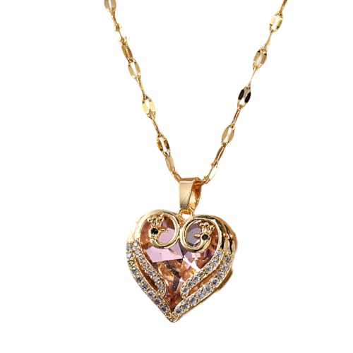 Cœur en argent sterling pour femme, bijou scintillant pour soirées et retrouvailles