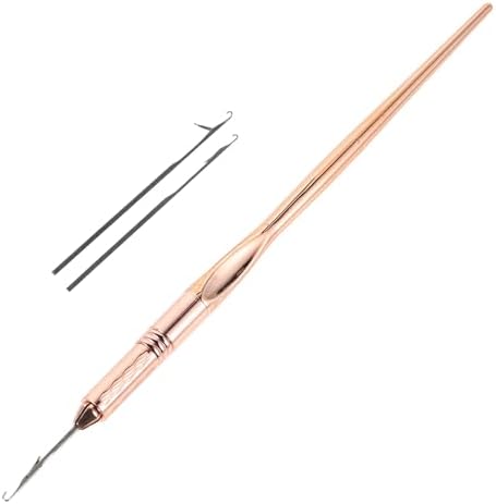 Stainless Steel Hair Crochet Hook Tool with Ergonomic Handle