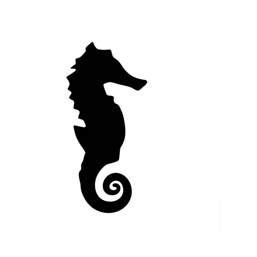 Seahorse Vinyl Car Decal, Black Durable Sticker for Cars Trucks Sports Vehicles