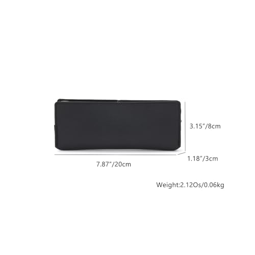 Image of Pencil Case Lightweight and Durable Ideal Pencil Pouch (Black,Faux leather)