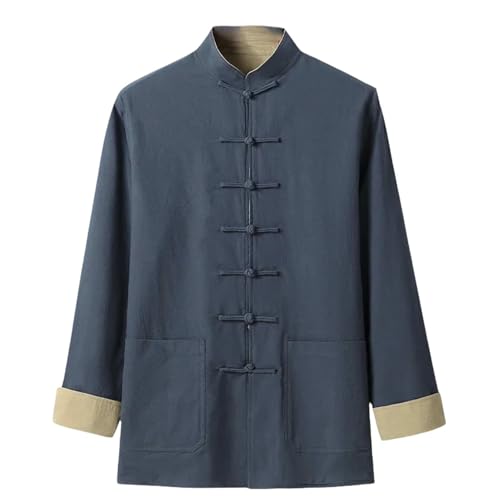 Manteau Tang-Costume veste homme style chinois manches longues coton