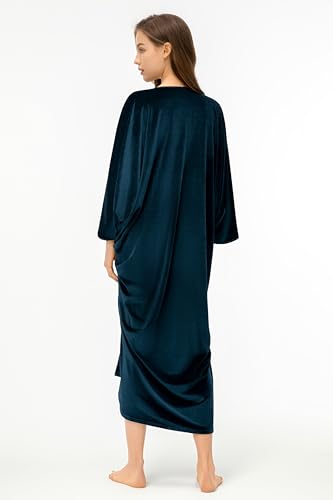 BABEYOND 1920s Velvet Cocoon Gown - Hollywood Style Robe Great Gatsby Party Outfit Women Batwing Sleeves Art Deco Coat Robe3