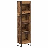 Grande capacité de rangement Cette bibliothèque en bois d'ingénierie mesure 80 x 30 x 155 cm, offrant 3 étagères robustes pour organiser livres, objets déco et albums, idéale pour optimiser l'espace dans salon ou chambre tout en gardant un style industriel moderne.