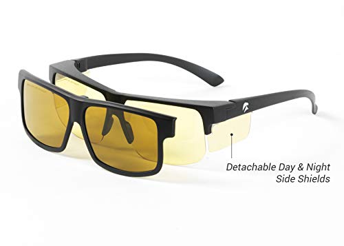 Eagle Eyes 2in1 SOL Magnetic Eyewear Glasses - Polarized Sunglasses for Day and Anti-Reflective Yellow Night Driving Glasses2