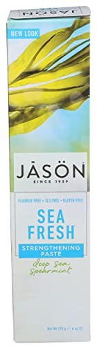 Jason Sea Fresh Strengthening Fluoride-Free Toothpaste, Deep Sea Spearmint, 6 Oz
