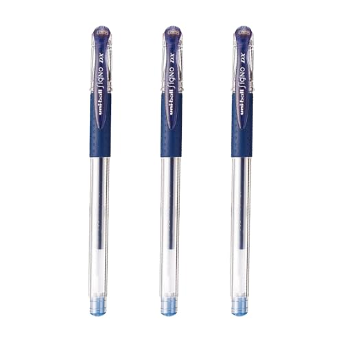 Bolígrafos Uni-Ball Signo Ultra Fine 0.28 mm Azul Negro x3