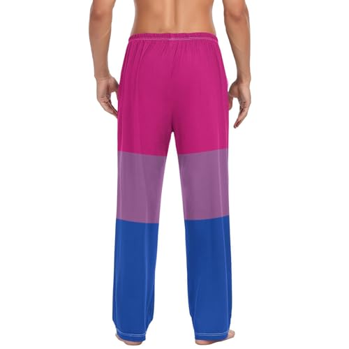 Bisexual Pride Flag Men's Lightweight Open-Hem Lounge Pants2