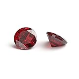 10mm Flawless Garnet Red Cubic Zirconia Stones Round Brilliant-Cut Cz Stone Settings