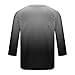Henley Shirts for Men Gradient 3/4 Sleeve Baseball T-Shirts Casual Cotton Workout Athletic Tee Tops 2025 Fall Clothes