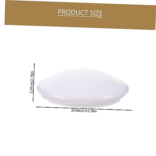 Image of Pleated Lamp Shade Ceiling Light Fixture Round Plastic Lampshade for Office Easy to Clean