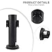 Outdoor 2-Way Garden Socket Column, Stainless Steel Round IP54 Waterproof Power Outlet Post for Lawn, Patio, Terrace Lighting and Tools, Anthracite Finish(Black)