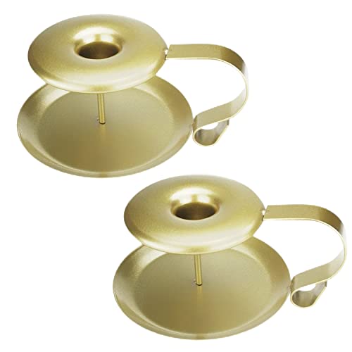 Aebor Retro Iron Taper Candle Holder, Set Of 2, Wrought Iron Taper Candle Holder For Halloween Christmas Dining Room Home Decoration Display (Gold) #TOP12
