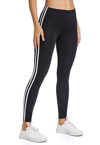FITTOO Leggings Mallas Mujer Pantalones Deportivos Yoga Alta Cintura Elásticos y Transpirables 1380#2 Negro Mediana