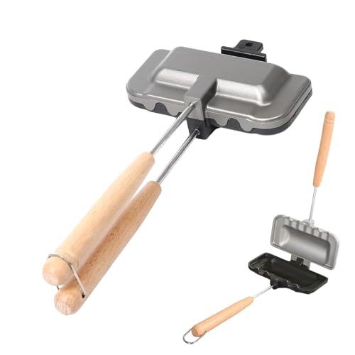 Sandwichera para tostadas – Aleación de aluminio, 8,66 x 5,91 x 1,97 pulgadas, tostadora sándwich a la parrilla, antiadherente | Hot Maker, resistente al calor, y parrilla para cocinar en interiores,