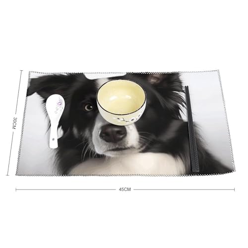Sets de table Border Collie pour repas de fête et cuisine