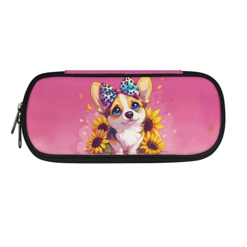 Image of Corgi Dog Pencil Case for Girls Boys 6-8 10-12 Kids Pen Bag Multifunctional Pencil Holder Zipper Storage Pouch School Office Stationery Organizer