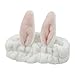Produktbild MSYOU Mini-Haarreif für Damen, einfaches Tuch mit süßen Hasenohren, Stretch, für Fitness, Yoga, Laufen, Sport, Make-up, Reinigung, multifunktional, als Geschenk