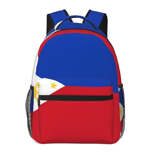 PHAYAH Mochila casual para laptop com estampa de bandeira das Filipinas para homens e mulheres, meninos e meninas, mochila leve