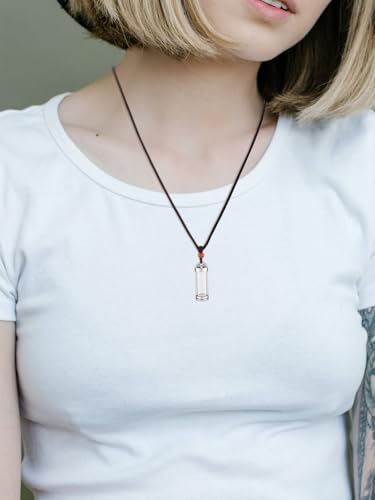 Jovivi Edelstahl Urne Kette Memorial Schmuck Asche Urne Anhänger Öffnen Kette Kapsel Pendant Halskette Gedank Asche Haare Blume Anhänger Gedenk Geschenk