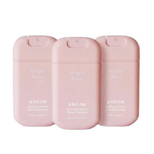 HAAN Feuchtigkeitsspendendes Handspray mit Aloe Vera (3 Stück) – 3 Stück pro Duft: Bright Rose