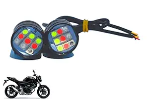 Multi Colour 6 Led Strobe Light for Bike | Warning Emergency Police Light | Motorcycle Strobe Light | Compatible with Suzuki SV650