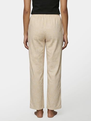 Image of Enamor Mid Rise Full Length Adjustable Drawstring Hangout Pant for Women - Relaxed Fit, Combed Cotton - E4A5