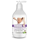 Grospe Firming Body Lotion for Women, Caffeine & Collagen Body Lotion for Dry Crepey Loose Skin, Skin Tightening Cream Nourishing and Moisturizing for Belly Bum Chest & Thighs 10.14 Fl Oz