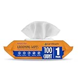 earthbath, Oatmeal & Aloe Grooming Wipes - Dog Wipes for Paws and Butt, Best Pet Wipes for Dogs & Cats, Helps Relieve Itchy & Dry Skin, Made in USA, Cruelty-Free - Vanilla & Almond 100 Count (1 Pack)