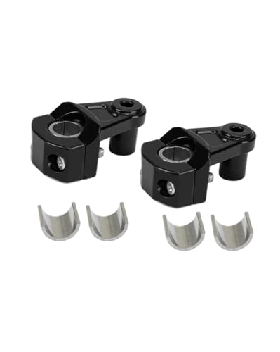 Riser de guidon pivotant de 2 pouces noir pour moto 22mm et 28mm
