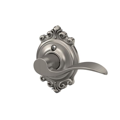 Image of Schlage Accent Lever with Brookshire Trim Non-Turning Lock in Satin Nickel - Right Handed - F170 ACC 619 BRK RH